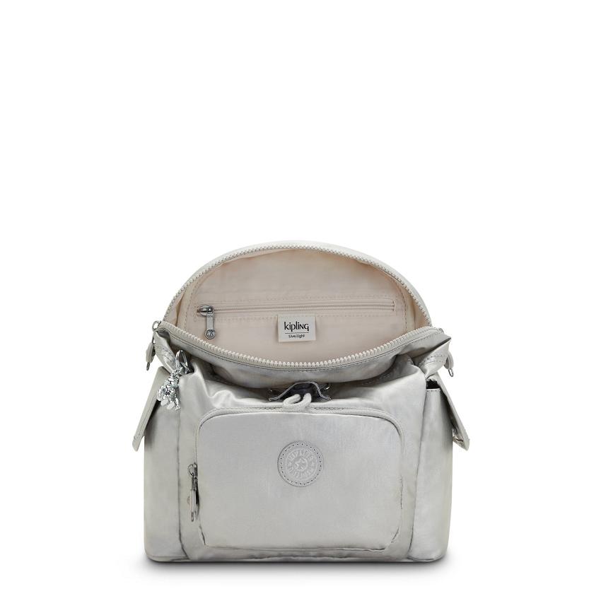 Kipling City Pack Mini Silver | USKi1209T