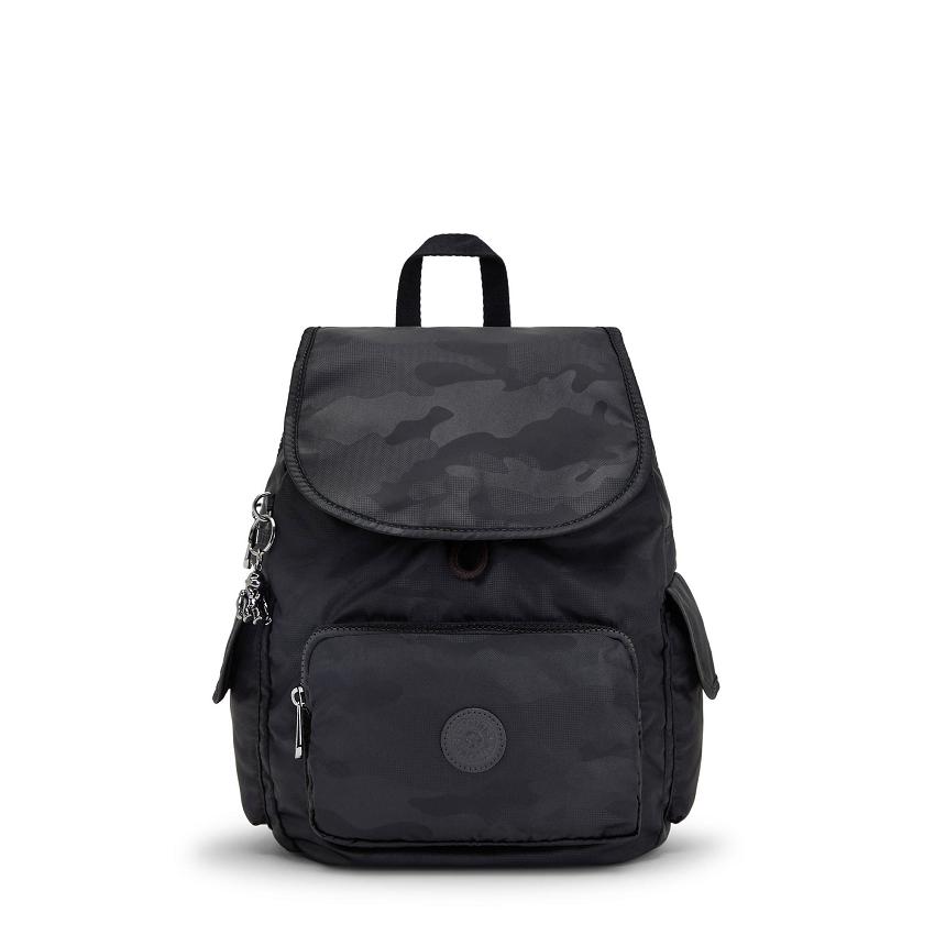 Kipling City Pack Small Black Camo | USKi1398C