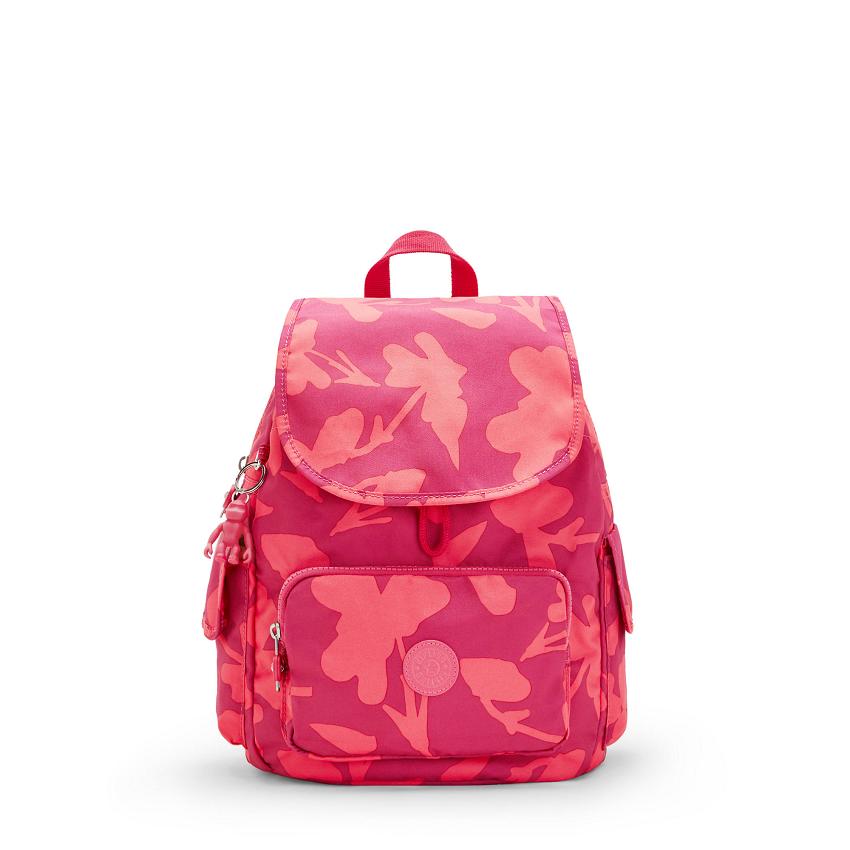 Kipling City Pack Small Coral Flower | USKi1225N