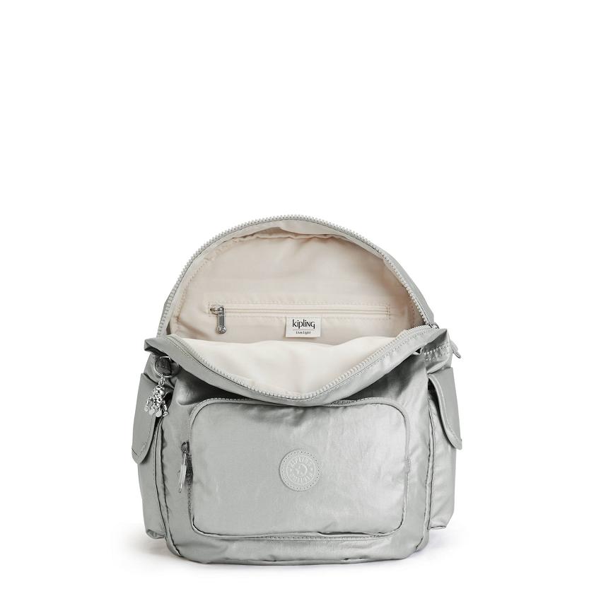 Kipling City Pack Small Silver | USKi1221Z