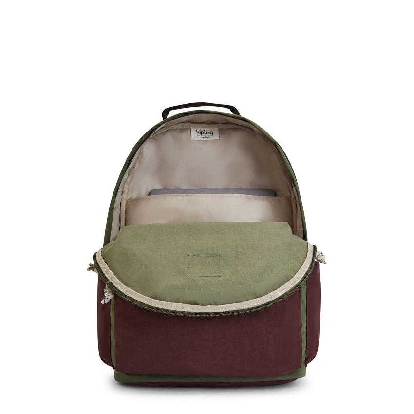 Kipling Damien Large Olive Burgundy | USKi1326I